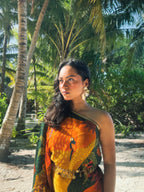 TROPICAL MIRAGE ONE-SHOULDER DRESS
